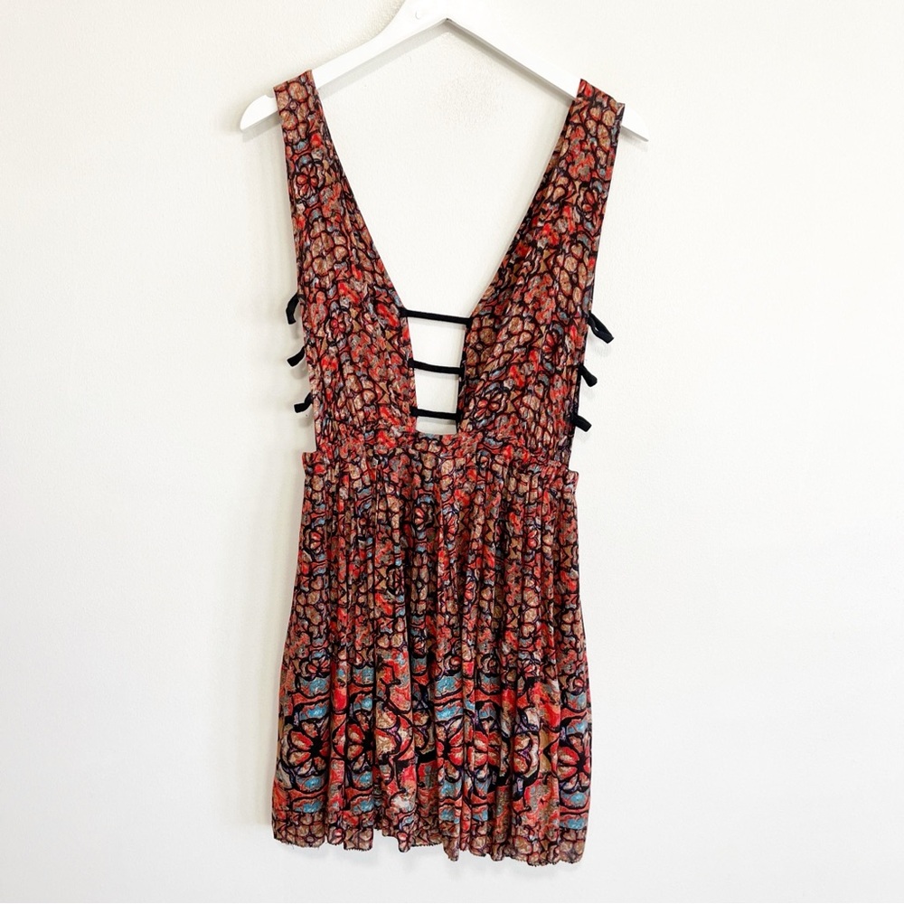 BOGO! Free People One Java Cascade Mini Red Dress - image 10